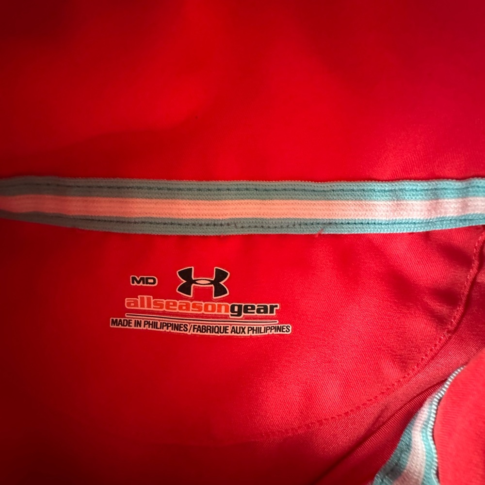 Under Armour Women's Coral Red Track Jacket - Picture 3 of 8